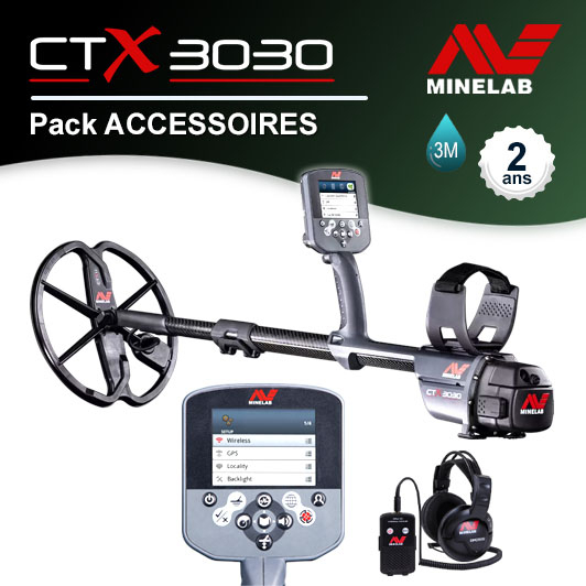 Détecteur Minelab CTX 3030 et Pack Accessoires
