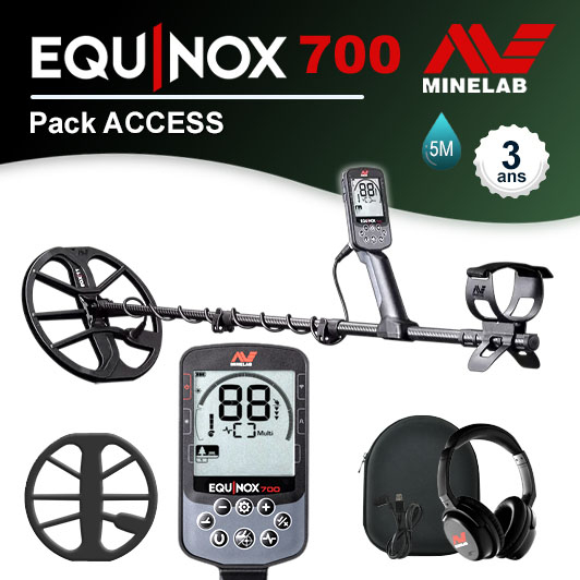 Détecteur Minelab Equinox 700 et Pack Access