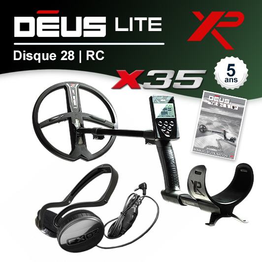 Détecteur XP Deus RC - 28 cm X35 et Casque Filaire