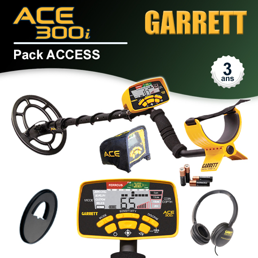Le détecteur Garrett Ace 300i possède une discrimination Accept/Reject pour éviter de détecter les déchets ferreux.
