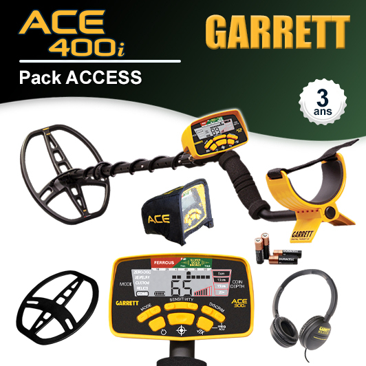 Détecteur Garrett Ace 400i et Pack Access