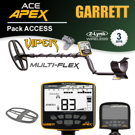 Détecteur Garrett Apex Viper et Pack Access